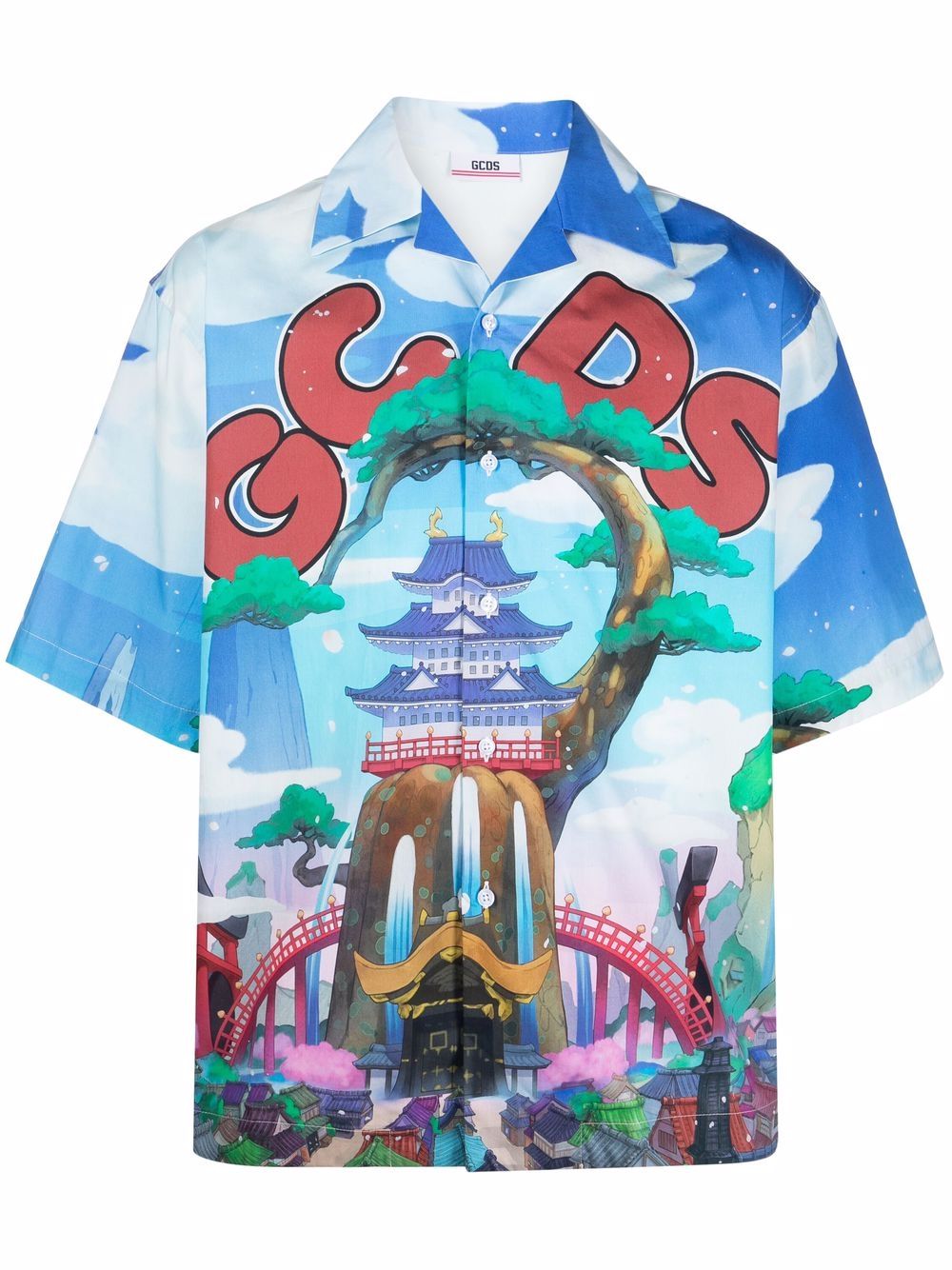 Gcds graphic-print short-sleeve shirt - Blue von Gcds