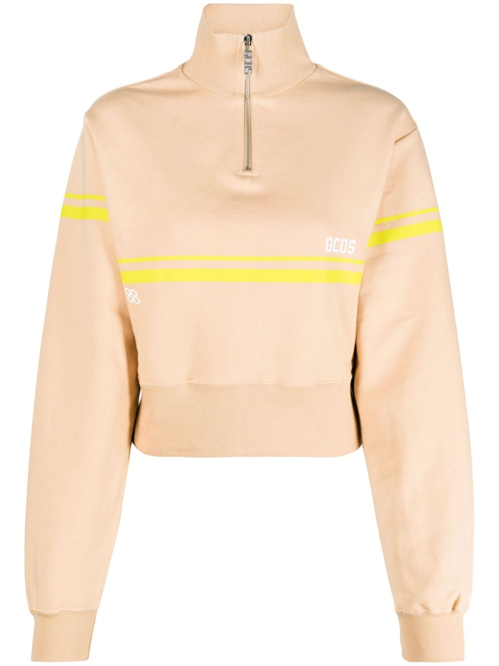 Gcds half-zip sweatshirt - Neutrals von Gcds