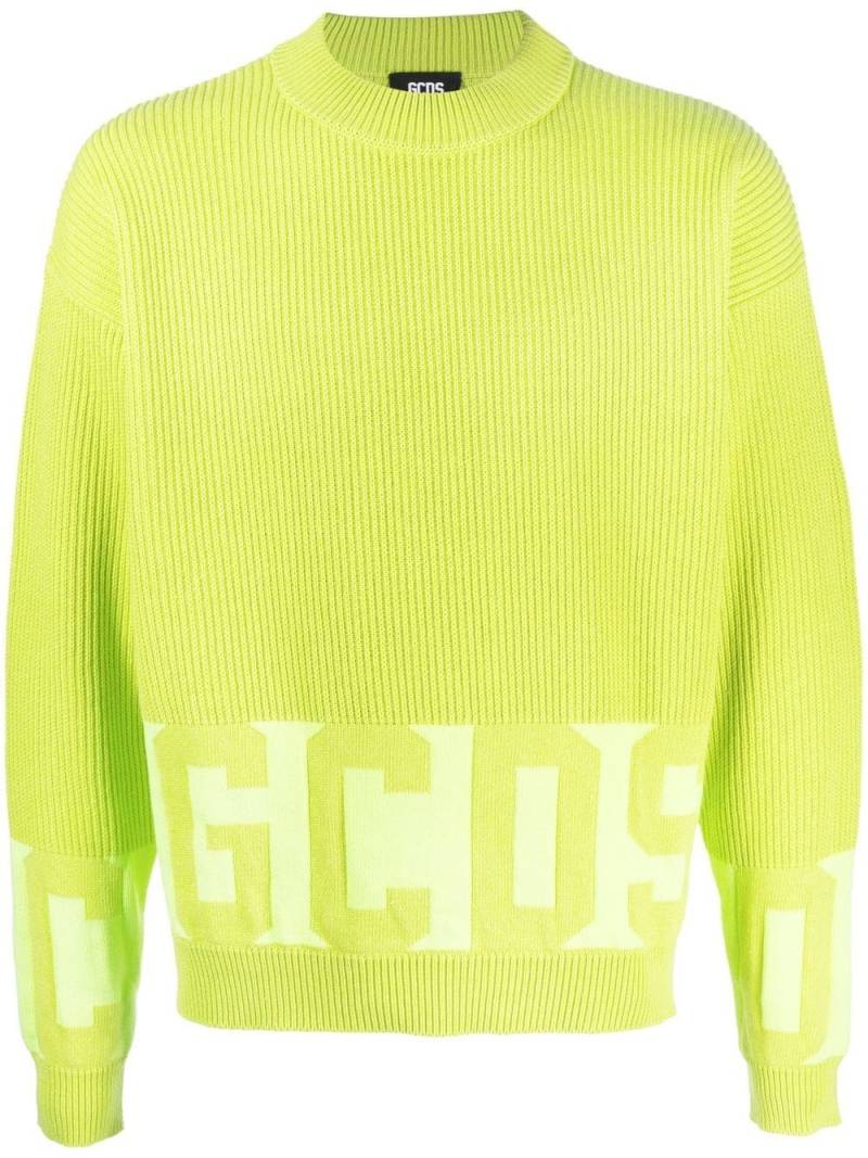 Gcds intarsia-knit logo jumper - Green von Gcds