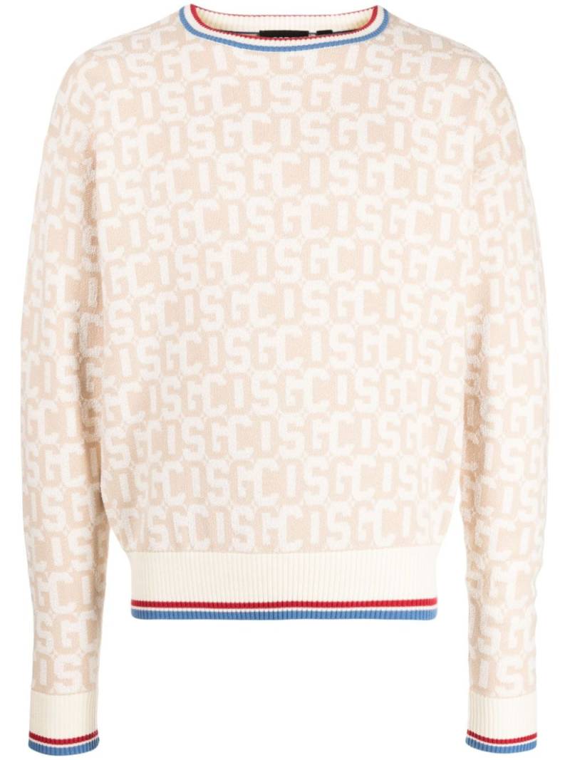 Gcds intarsia-knit logo jumper - Neutrals von Gcds