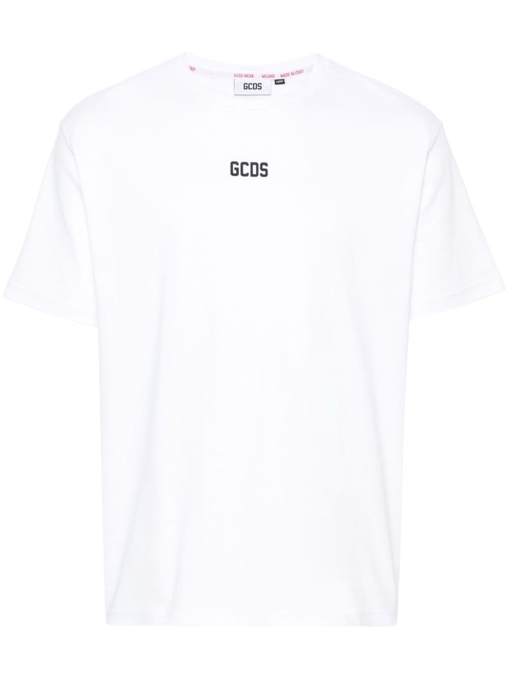 Gcds logo-appliqqué cotton T-shirt - White von Gcds