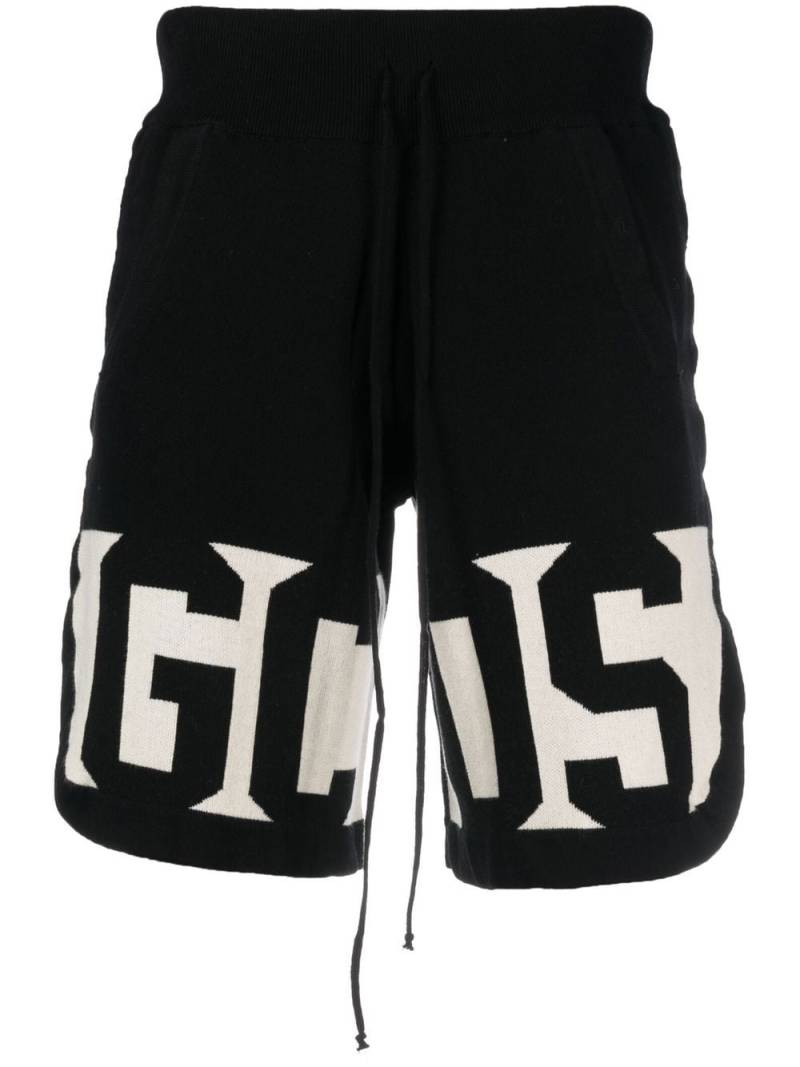 Gcds logo-detail cotton bermuda shorts - Black von Gcds