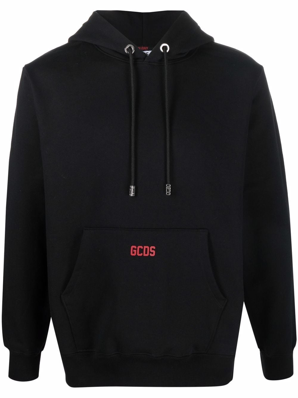 Gcds logo drawstring hoodie - Black von Gcds