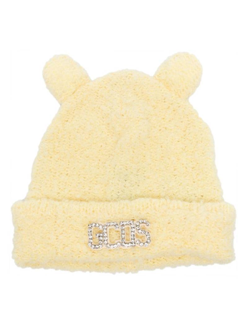 Gcds logo-embellished textured beanie - Yellow von Gcds