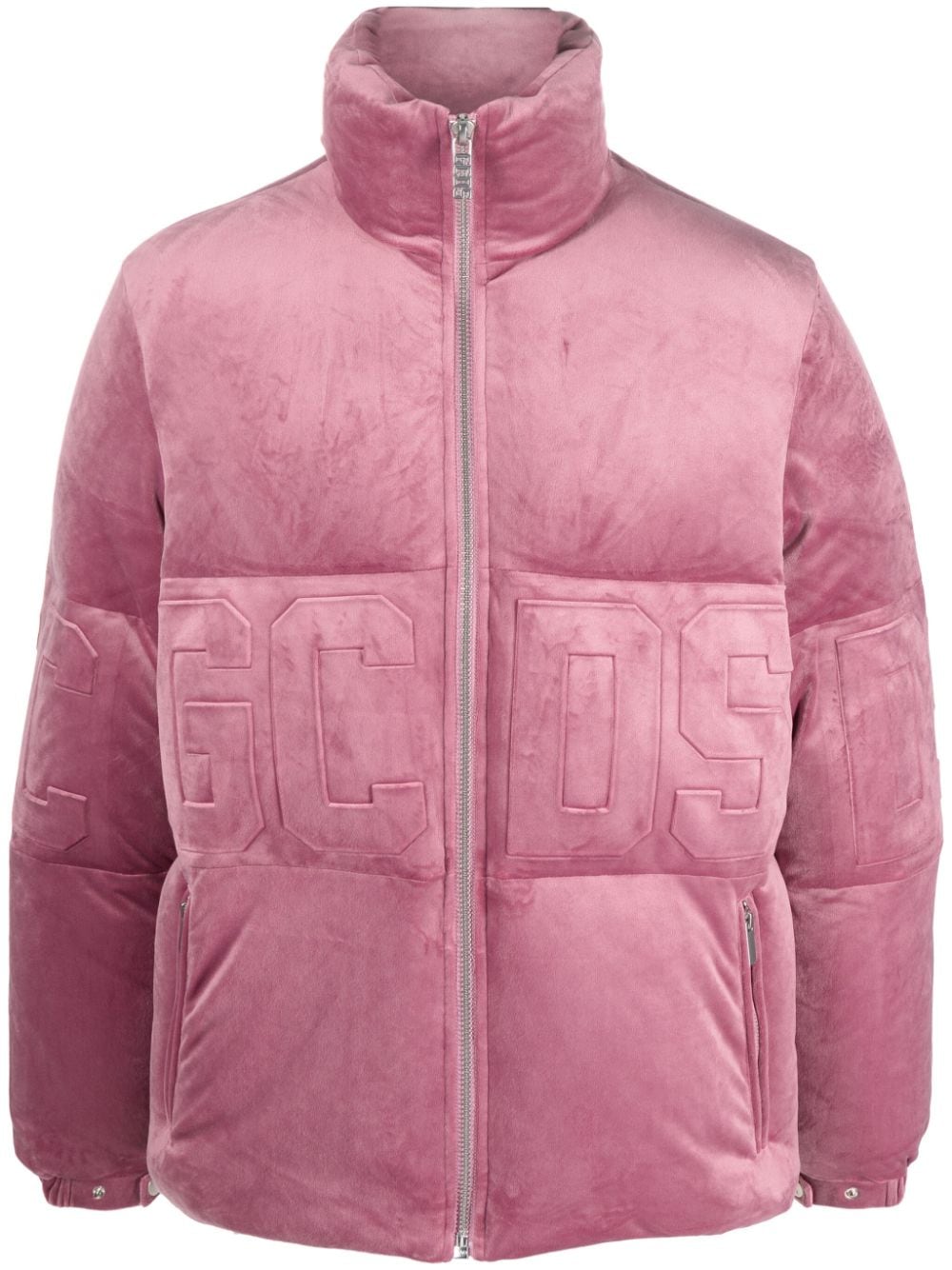 Gcds logo-embossed velvet jacket - Pink von Gcds