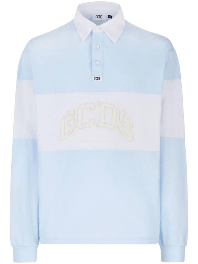 Gcds logo-embroidered cotton polo shirt - Blue von Gcds