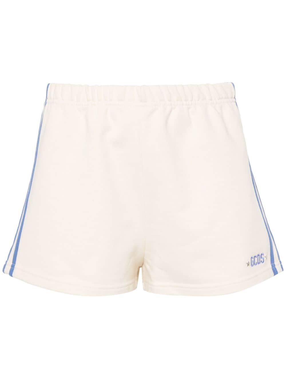 Gcds logo-embroidered jersey shorts - Neutrals von Gcds