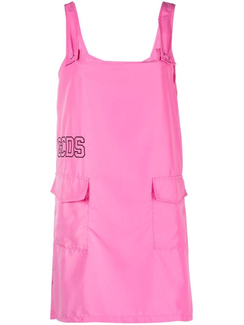 Gcds logo-embroidered mini dress - Pink von Gcds