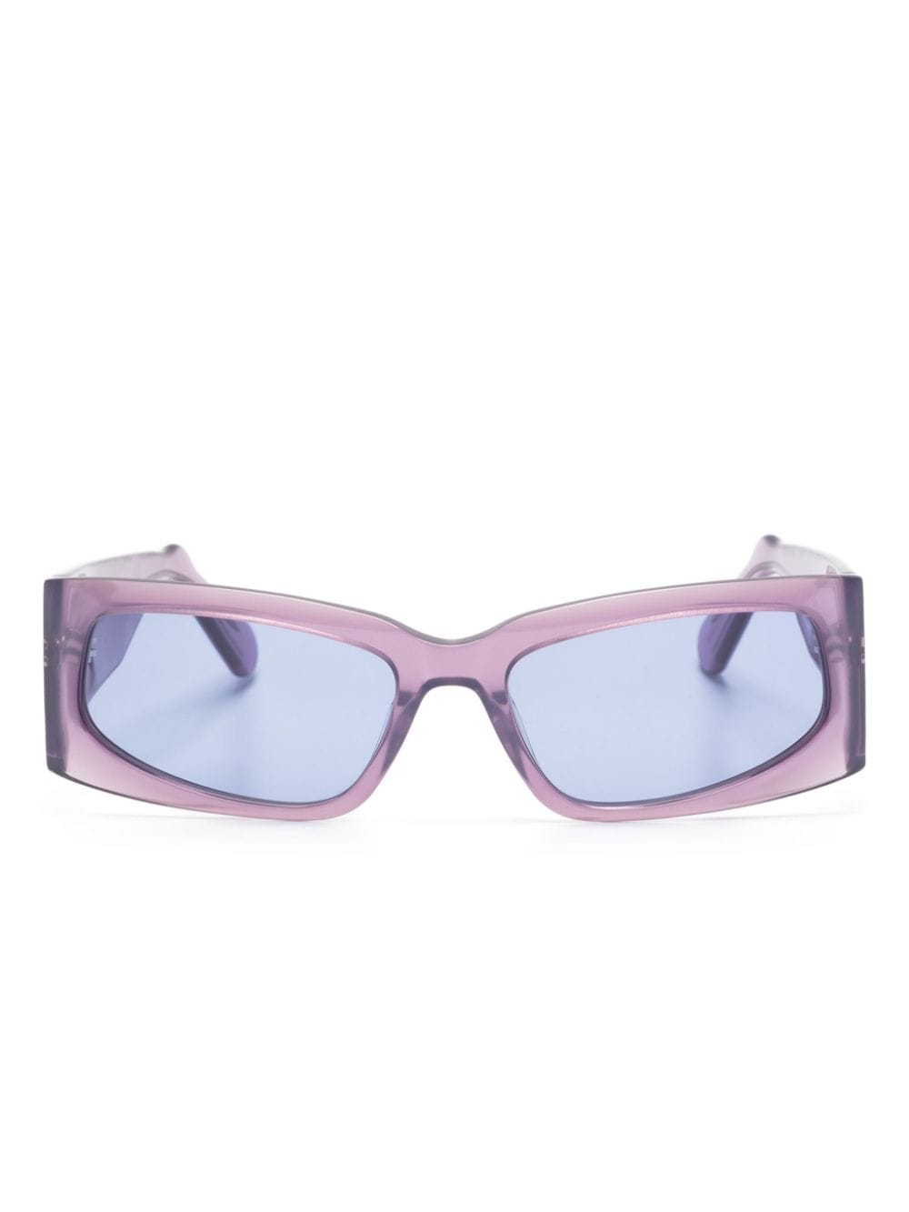 Gcds logo-engraved rectangle-frame sunglasses - Purple von Gcds