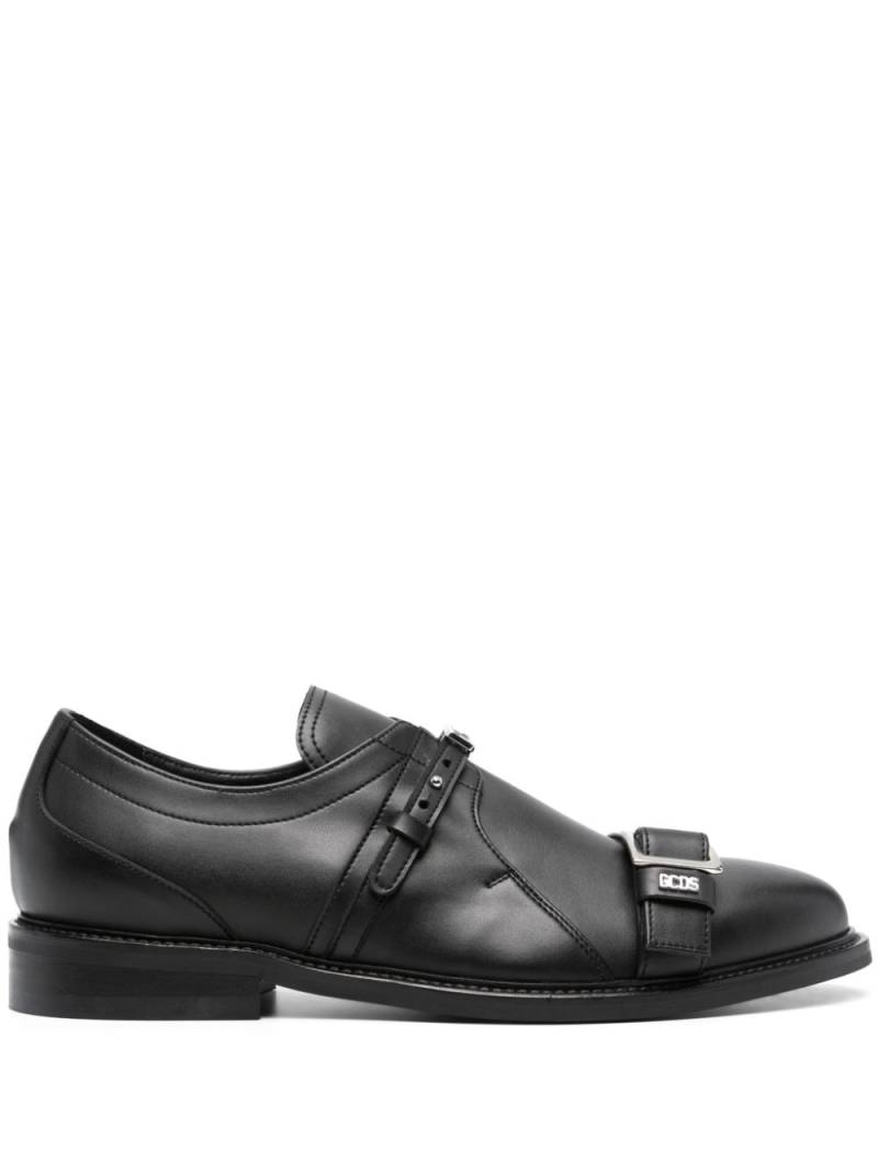Gcds logo-lettering leather derby shoes - Black von Gcds