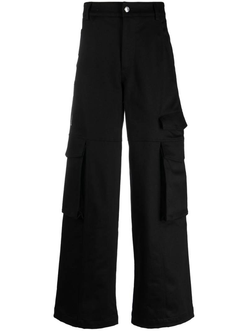 Gcds logo-patch cargo trousers - Black von Gcds