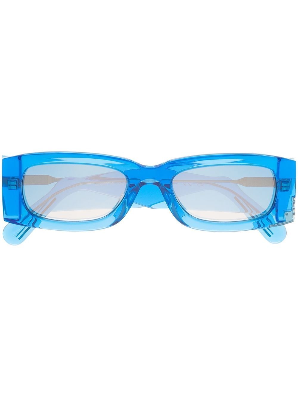 Gcds logo-plaque rectangle-frame sunglasses - Blue von Gcds