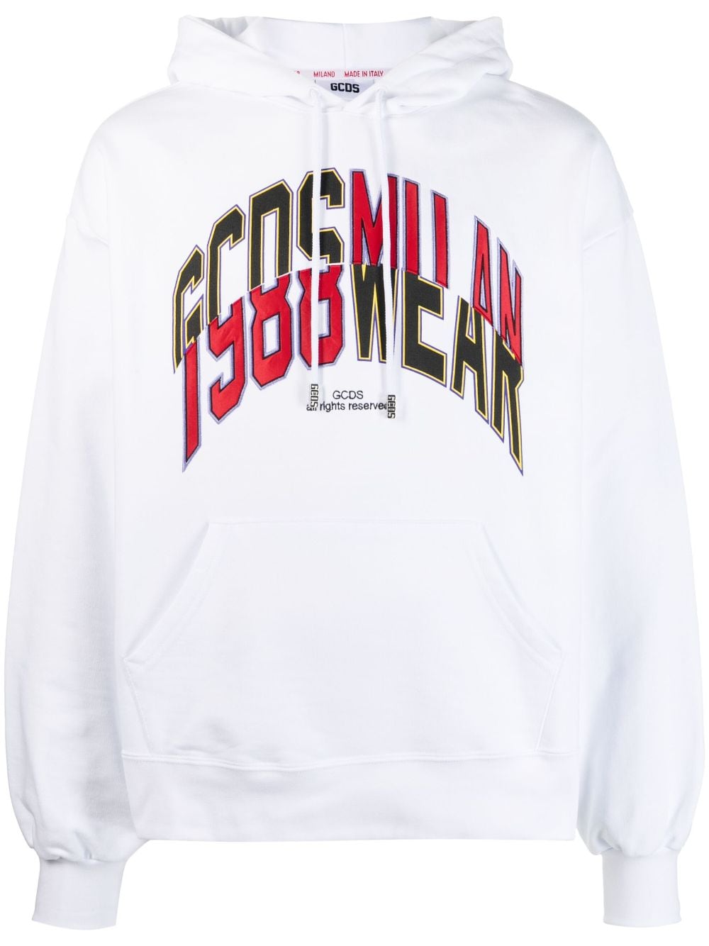 Gcds logo-print cotton hoodie - White von Gcds