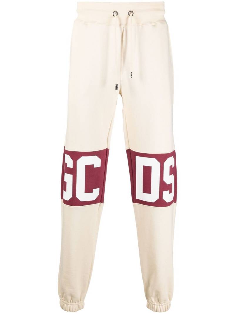 Gcds logo-print cotton track pants - Neutrals von Gcds