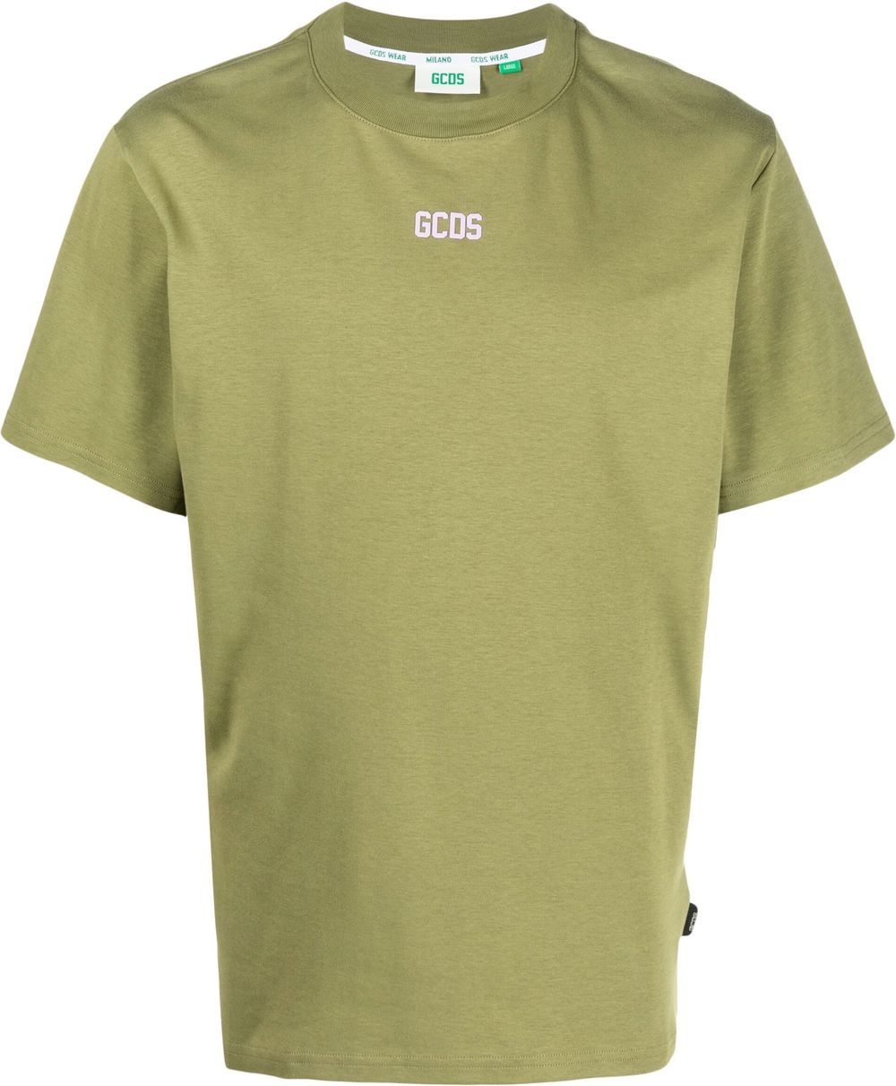 Gcds logo-print crew-neck T-shirt - Green von Gcds