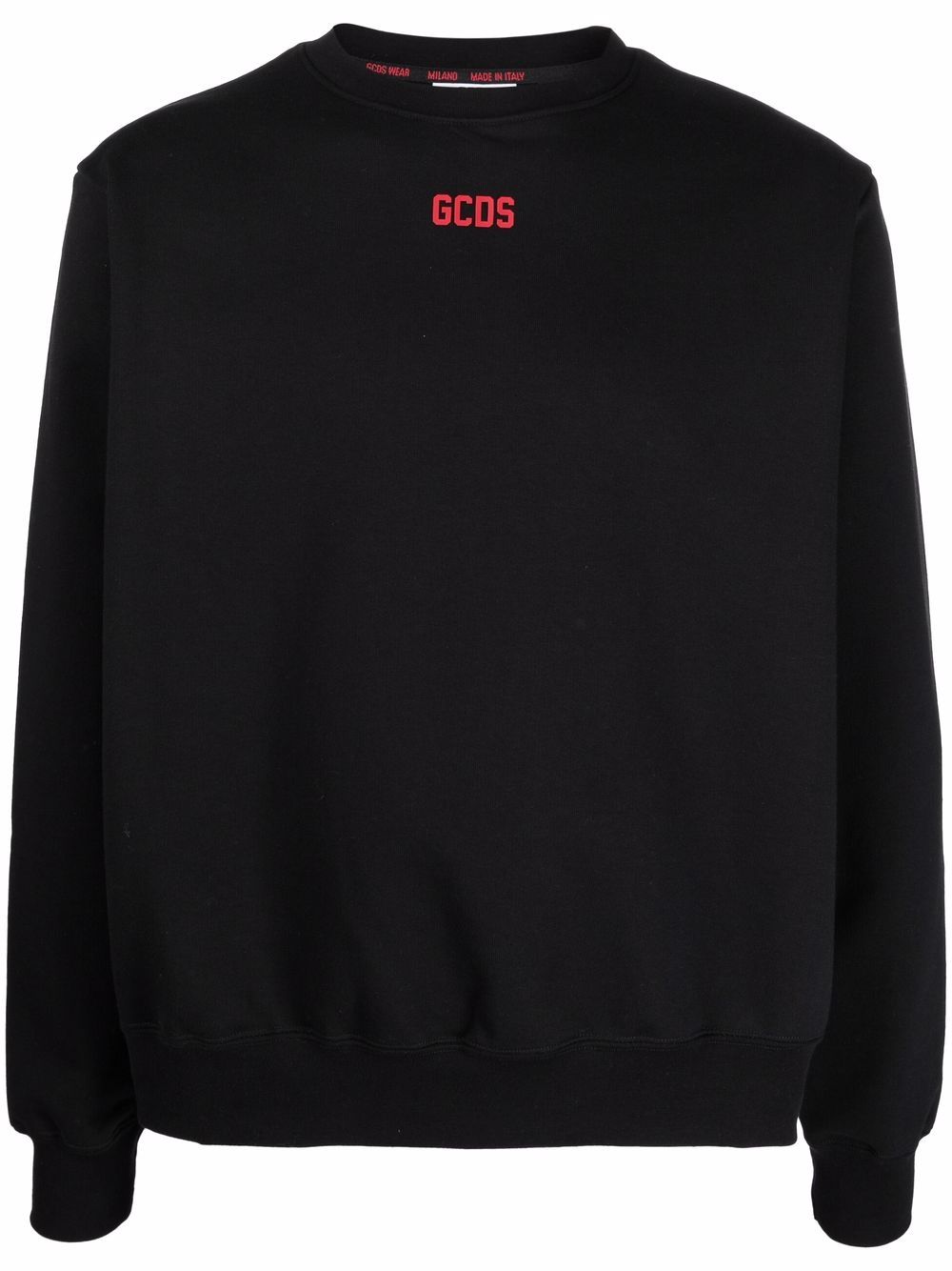 Gcds logo-print crew neck sweatshirt - Black von Gcds