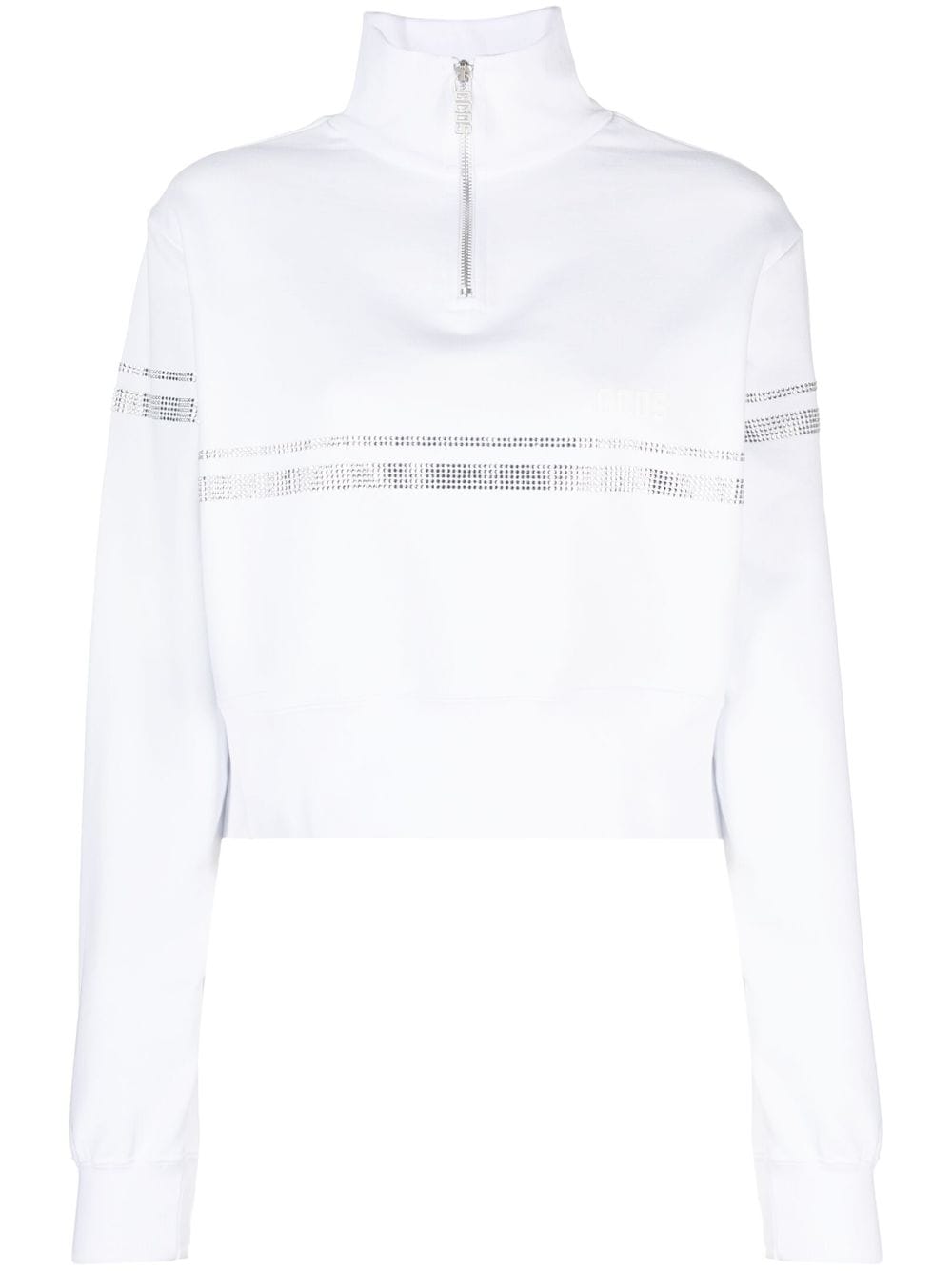 Gcds logo-print crystal-embellished sweatshirt - White von Gcds