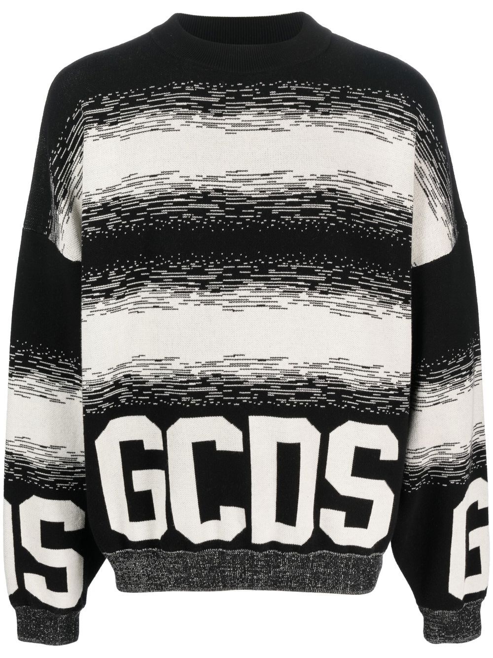 Gcds logo-print detail knit jumper - Black von Gcds