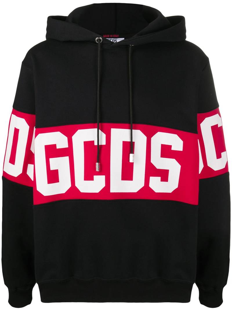 Gcds logo print hoodie - Black von Gcds