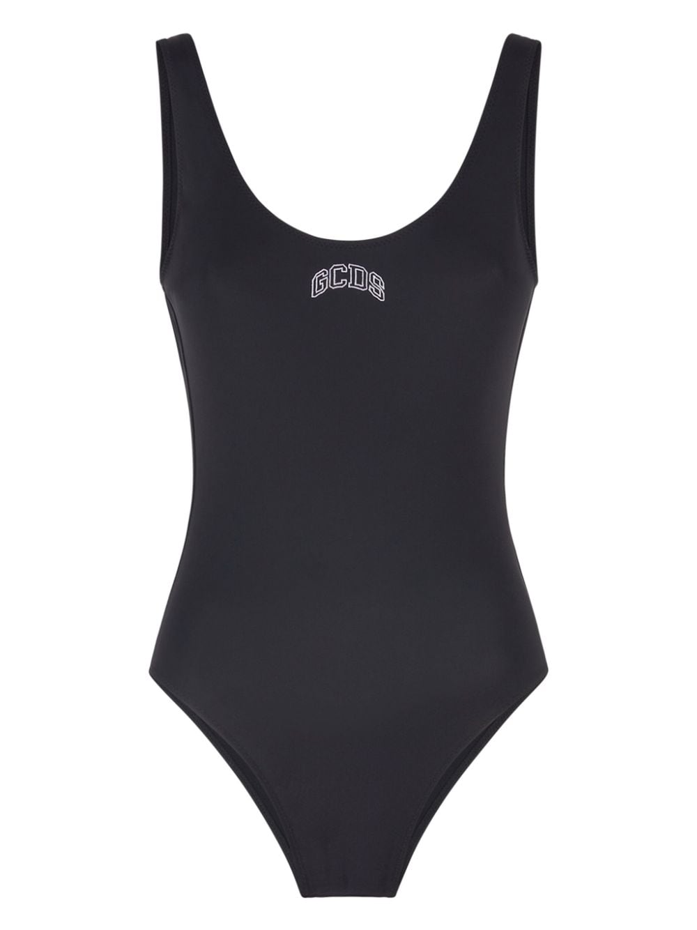 Gcds logo-print low-back swimsuit - Black von Gcds