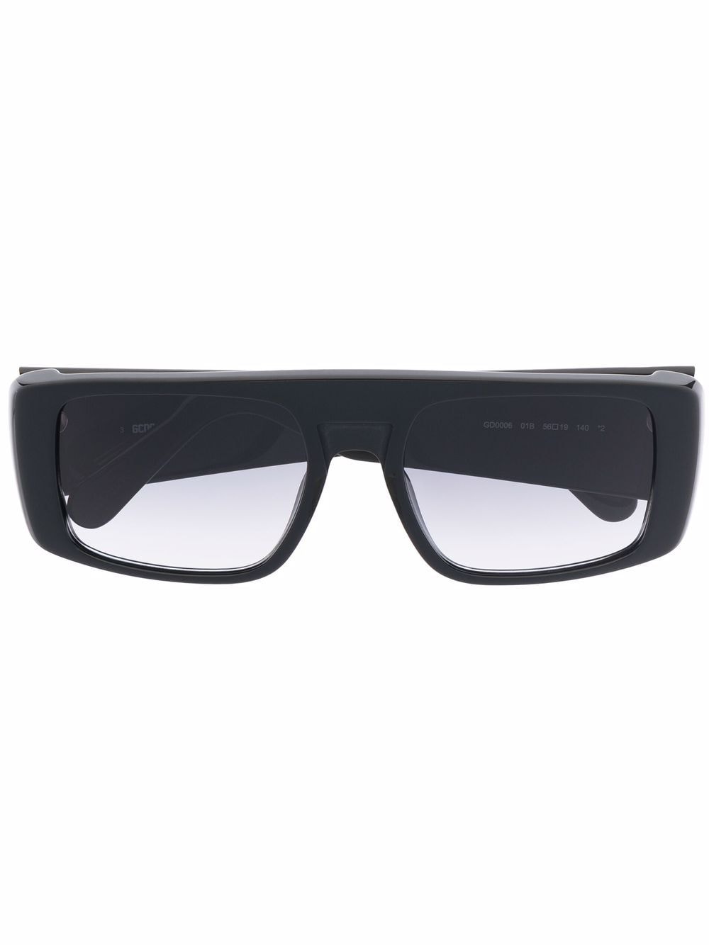 Gcds logo-print rectangular frame sunglasses - Black von Gcds