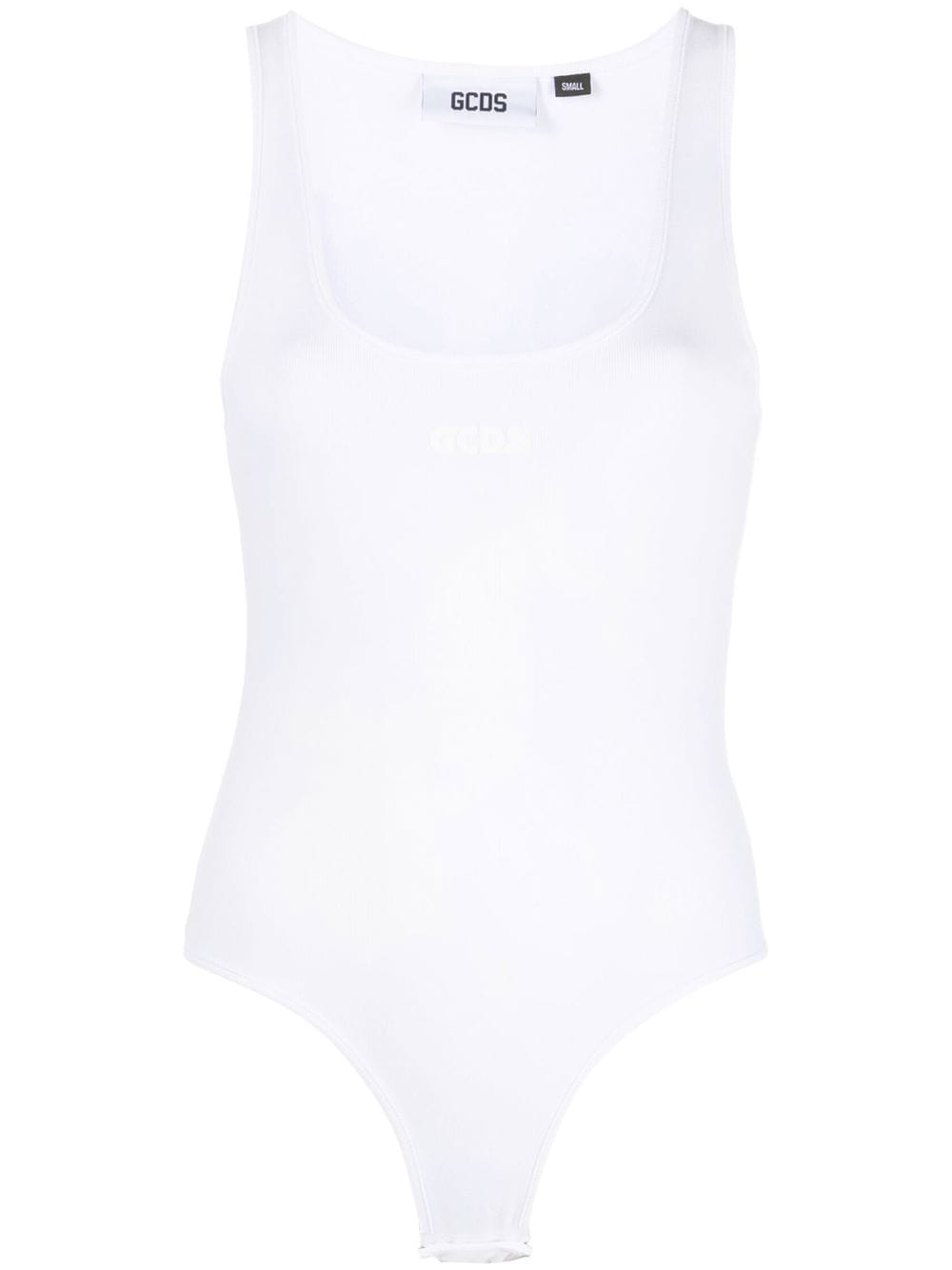 Gcds logo-print sleeveless bodysuit - White von Gcds