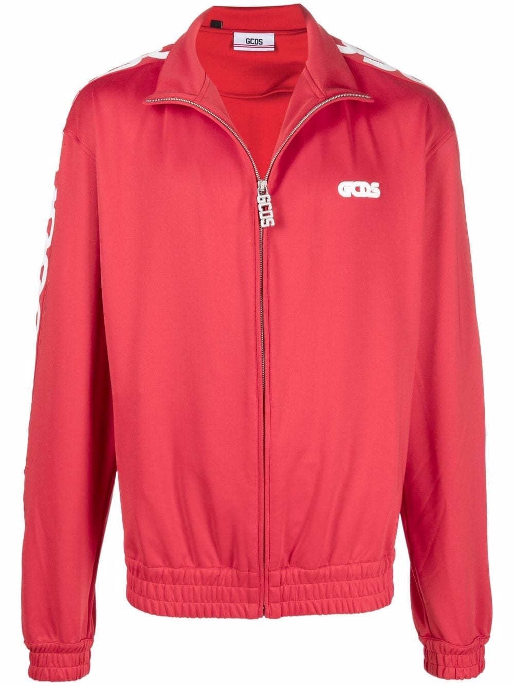 Gcds logo-print zip-up track jacket - Red von Gcds