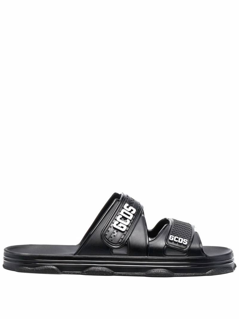 Gcds logo-strap sandals - Black von Gcds