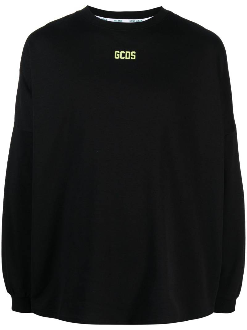 Gcds long-sleeved logo-print T-shirt - Black von Gcds