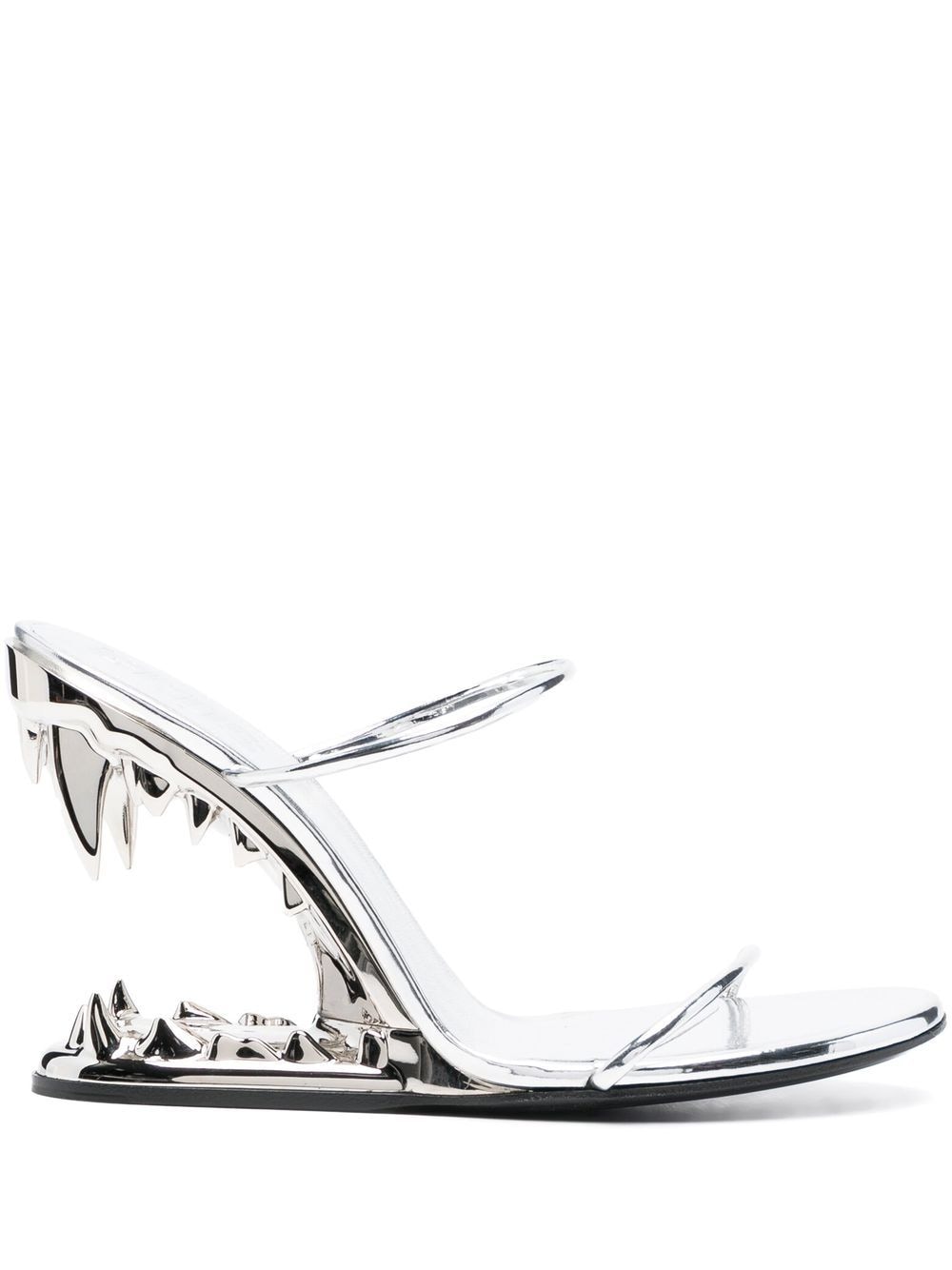 Gcds metallic 105mm heeled sandals - Silver von Gcds