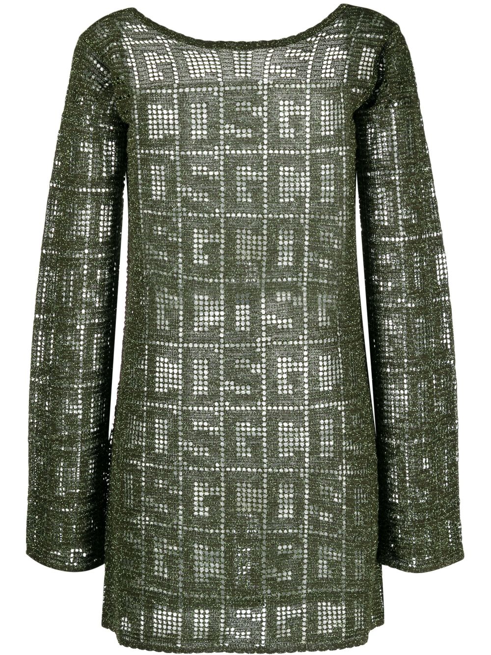 Gcds monogram-knit minidress - Green von Gcds