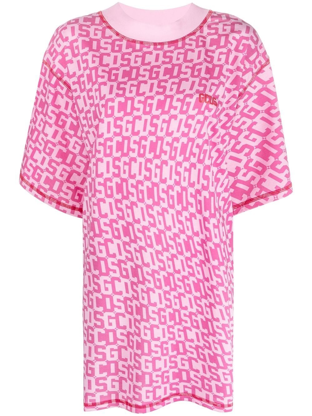 Gcds monogram-print T-shirt dress - Pink von Gcds