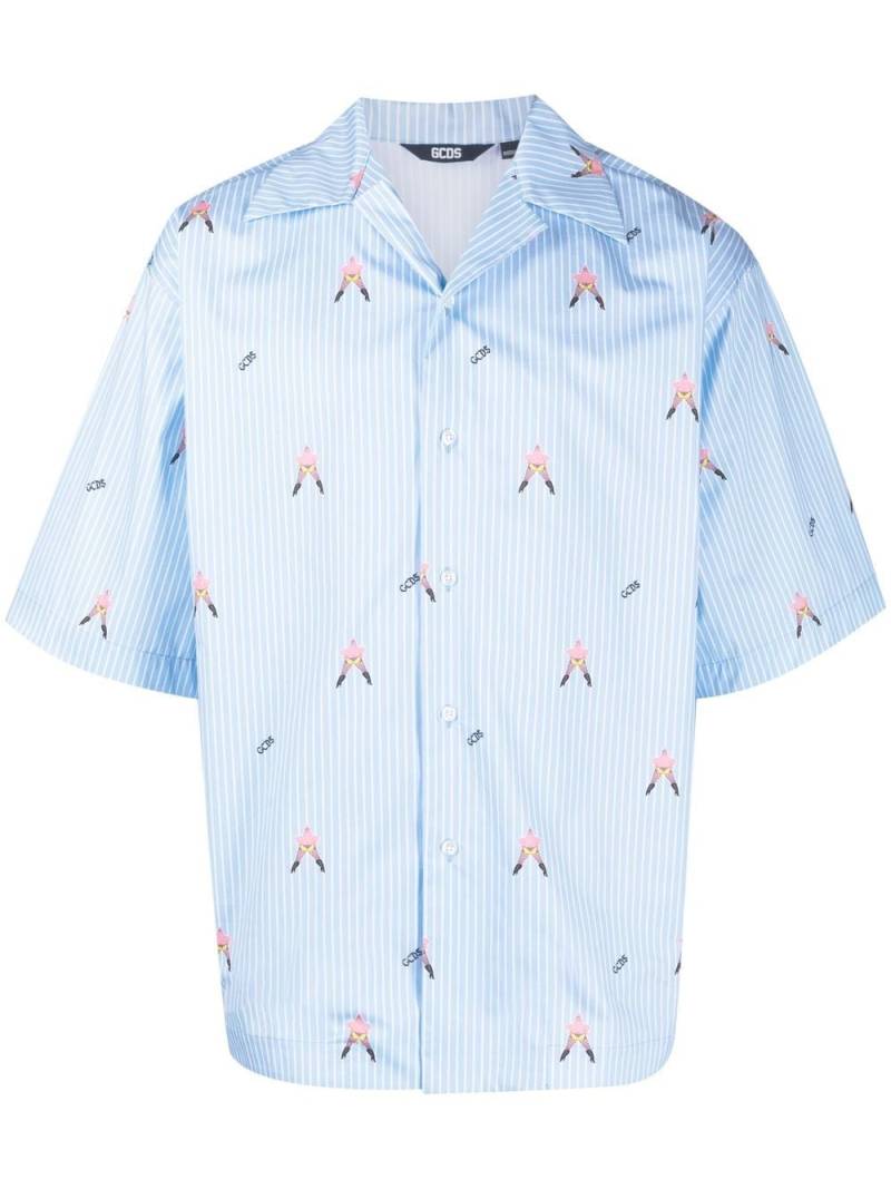 Gcds print short-sleeved shirt - Blue von Gcds