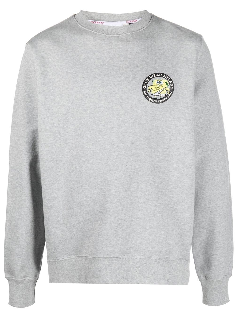 Gcds rear logo lettering sweatshirt - Grey von Gcds