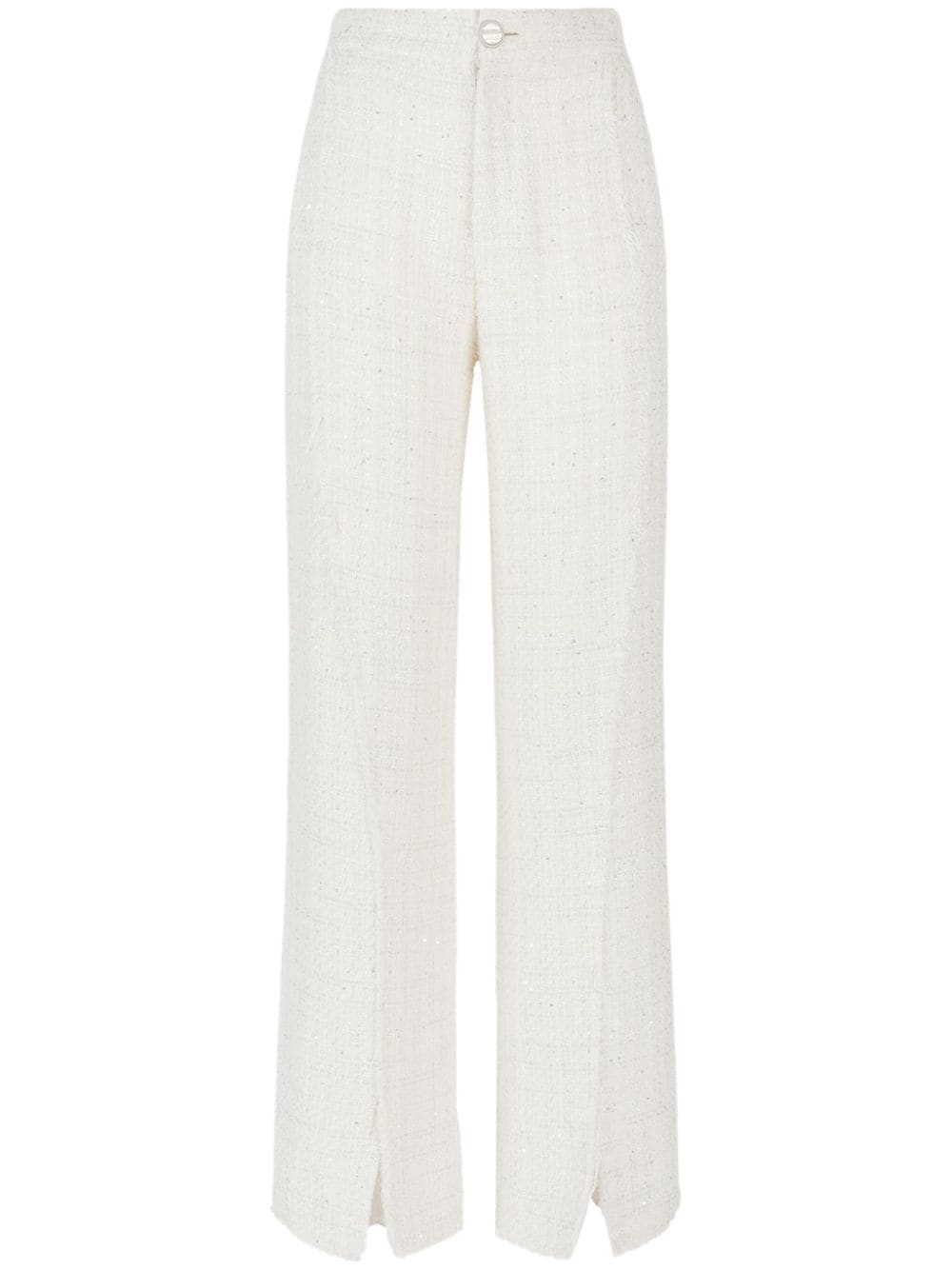 Gcds sequin-embellished tweed trousers - White von Gcds