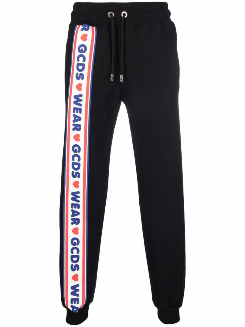 Gcds side logo stripe track pants - Black von Gcds
