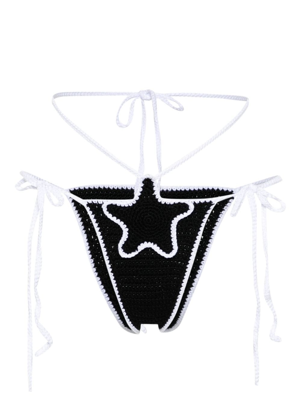 Gcds star-patch crochet bikini bottoms - Black von Gcds