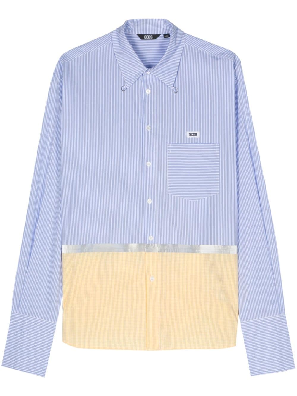 Gcds striped tape shirt - White von Gcds