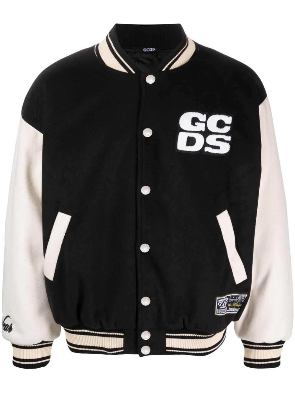 Gcds two-tone logo-patch bomber jacket - Black von Gcds