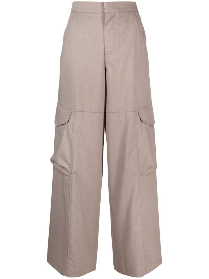 Gcds wide-leg cargo trousers - Grey von Gcds