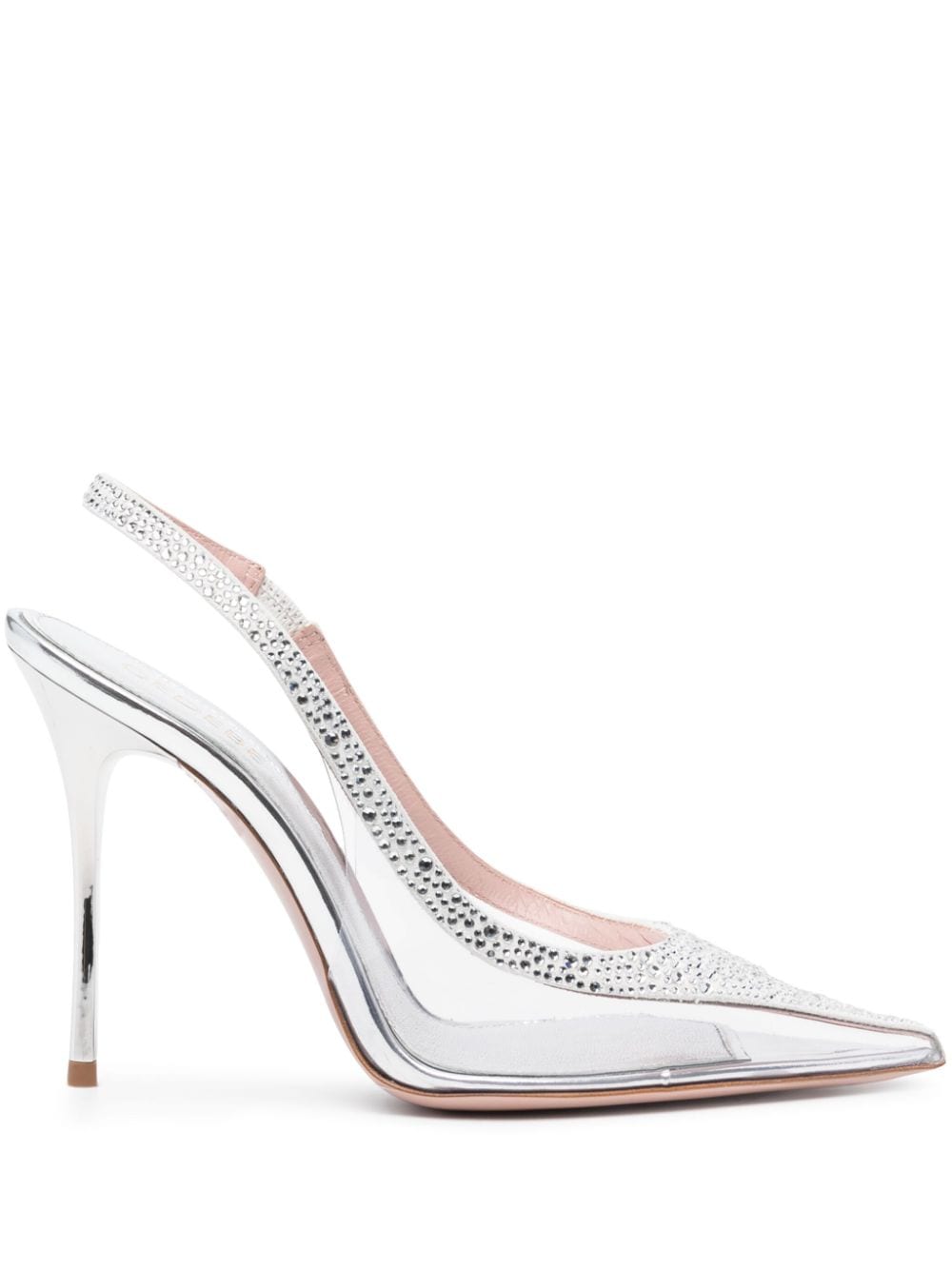 Gedebe Clo 11mm crystal-embellished pumps - Silver von Gedebe