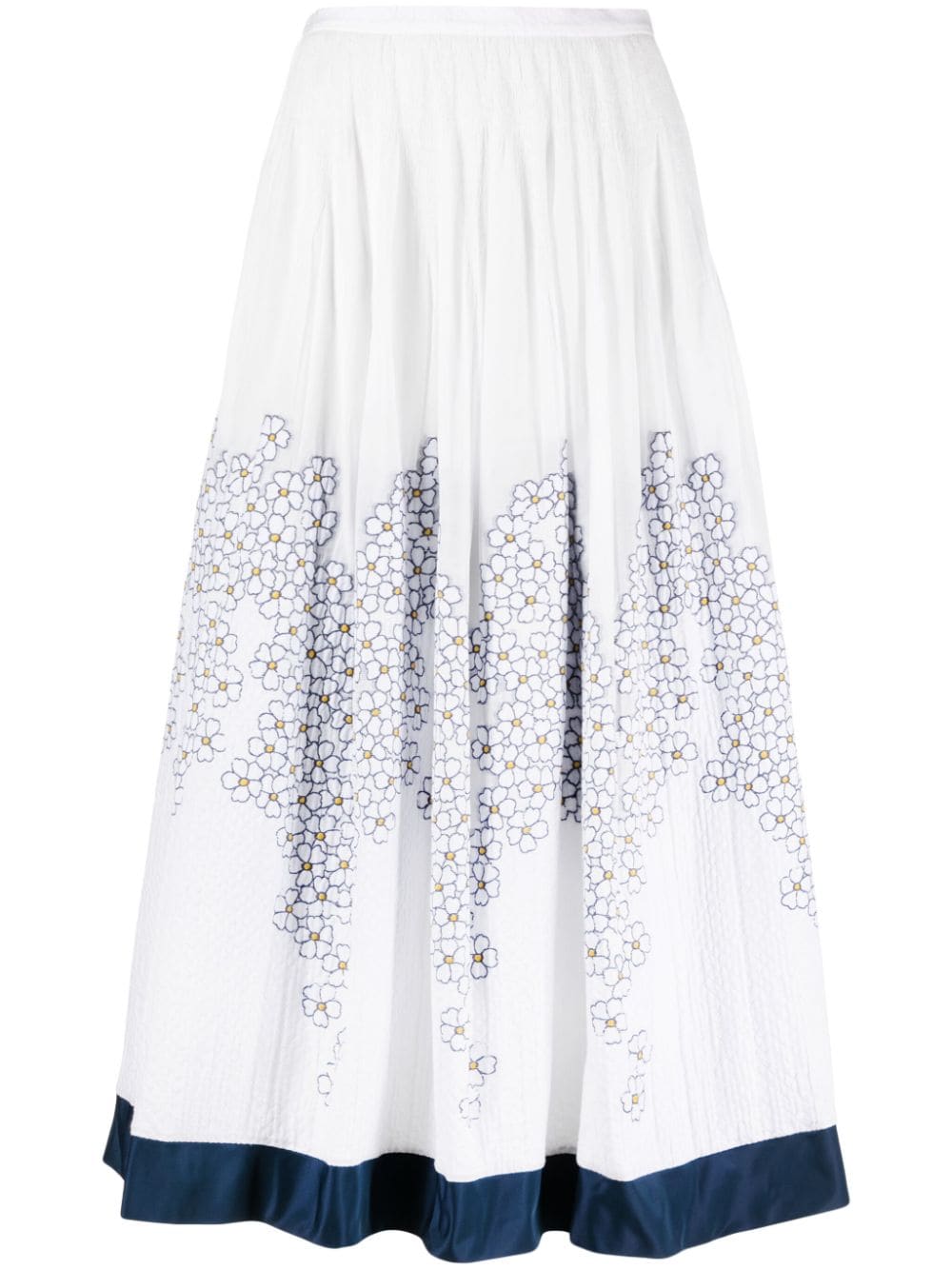 Gemy Maalouf floral-print A-line maxi skirt - White von Gemy Maalouf