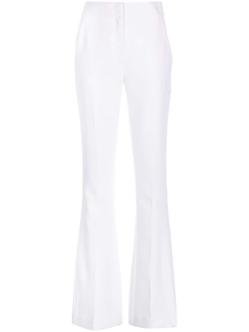 Genny Iconic high-waist flared trousers - White von Genny