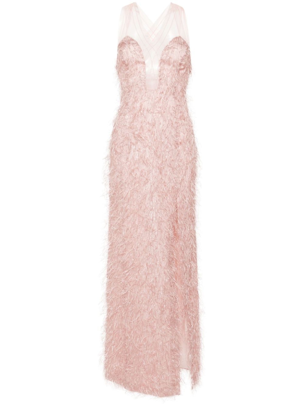 Genny V-neck tulle gown - Pink von Genny