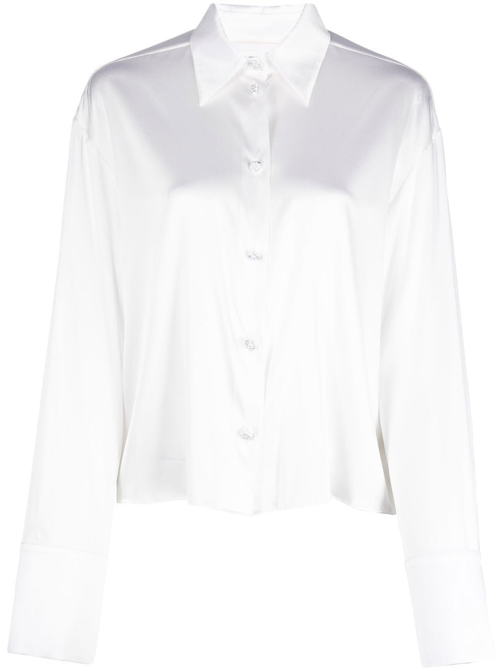 Genny cropped button-up shirt - White von Genny