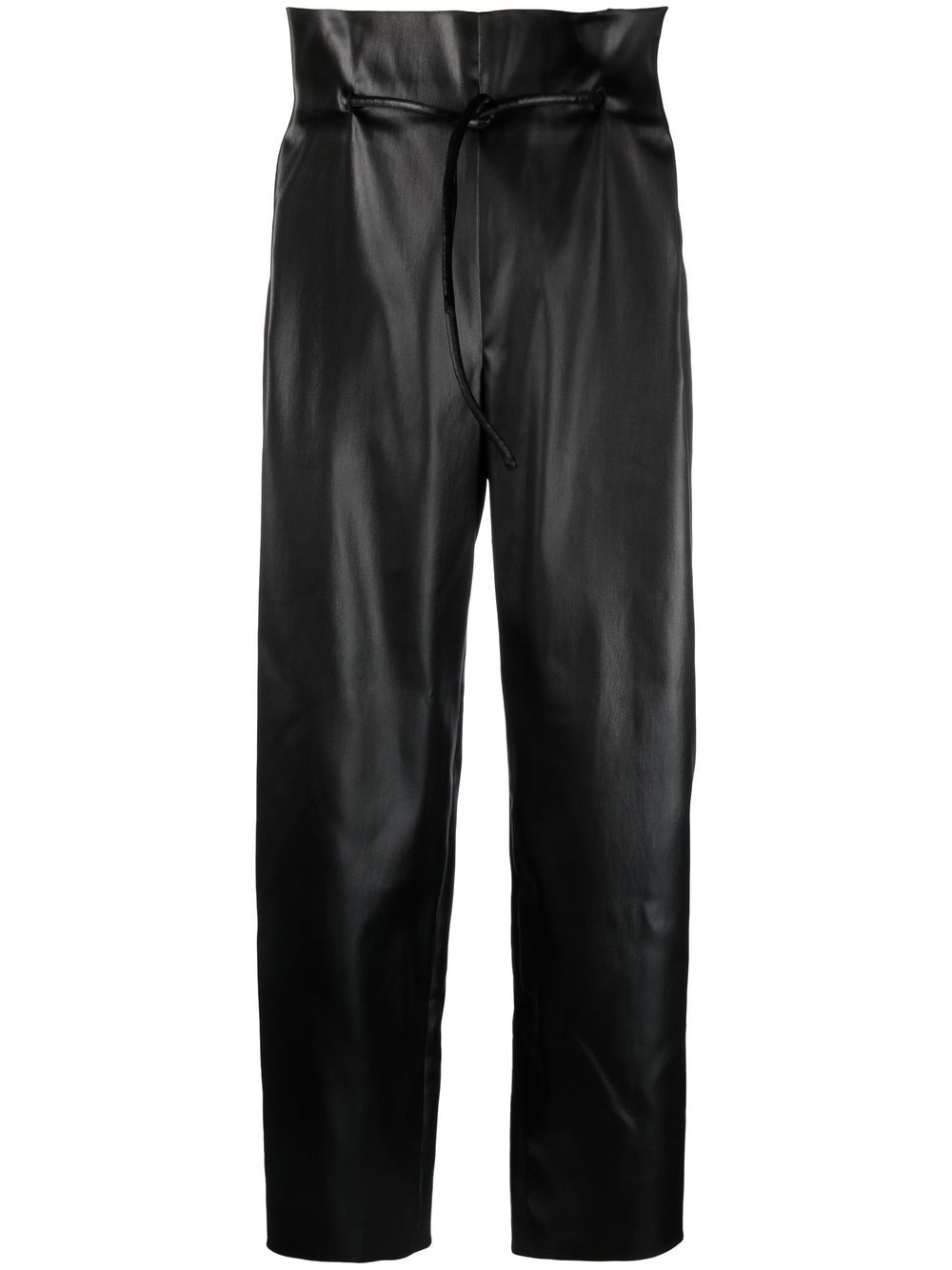 Genny cropped paperbag-waist trousers - Black von Genny