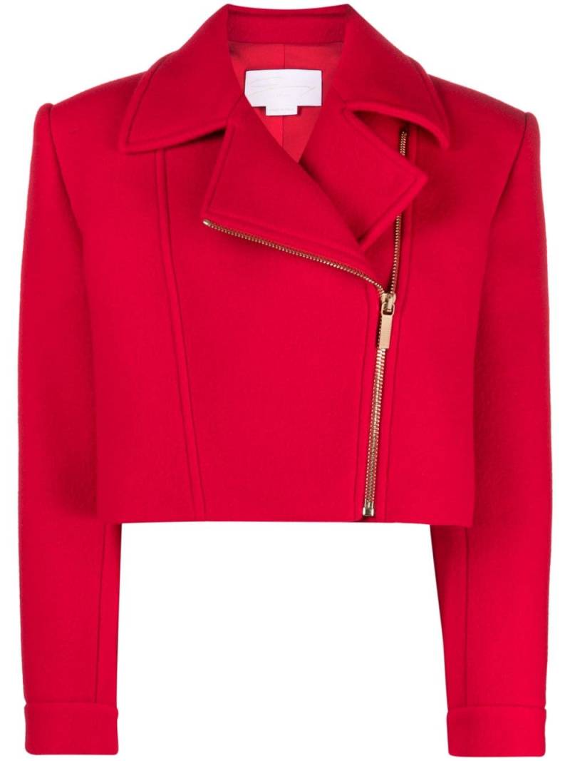 Genny cropped virgin wool-blend jacket - Red von Genny