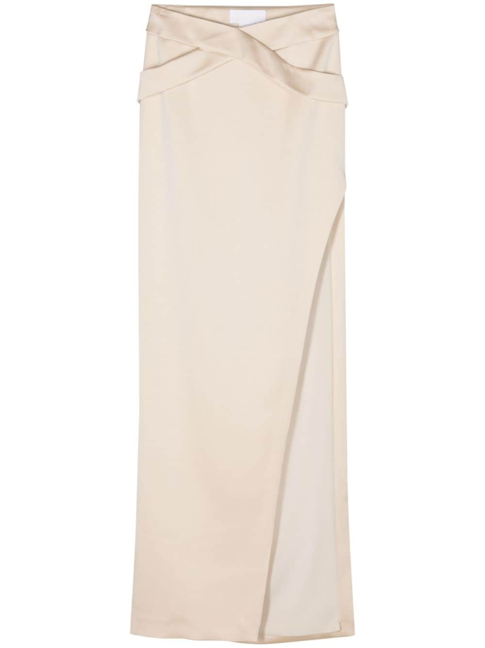 Genny crossover-strap maxi skirt - Neutrals von Genny