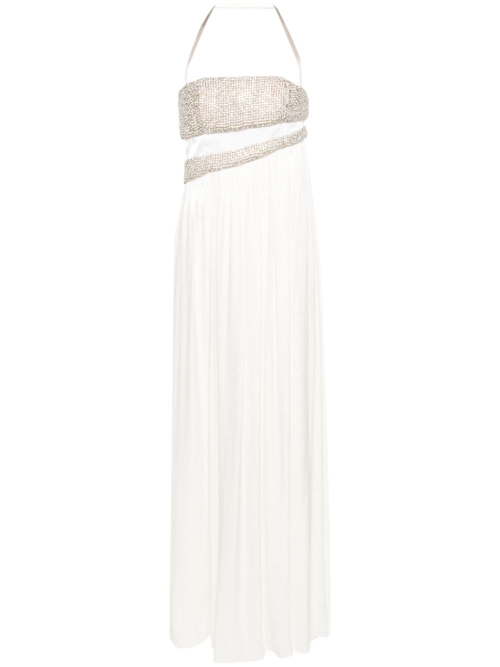 Genny crystal-embellished strapless dress - White von Genny