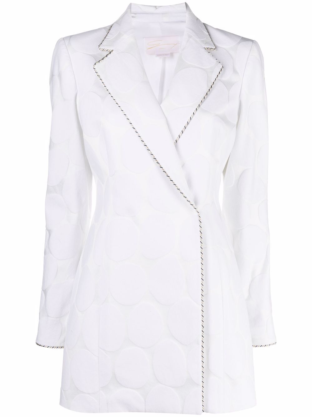 Genny double-breasted polka dot coat - White von Genny